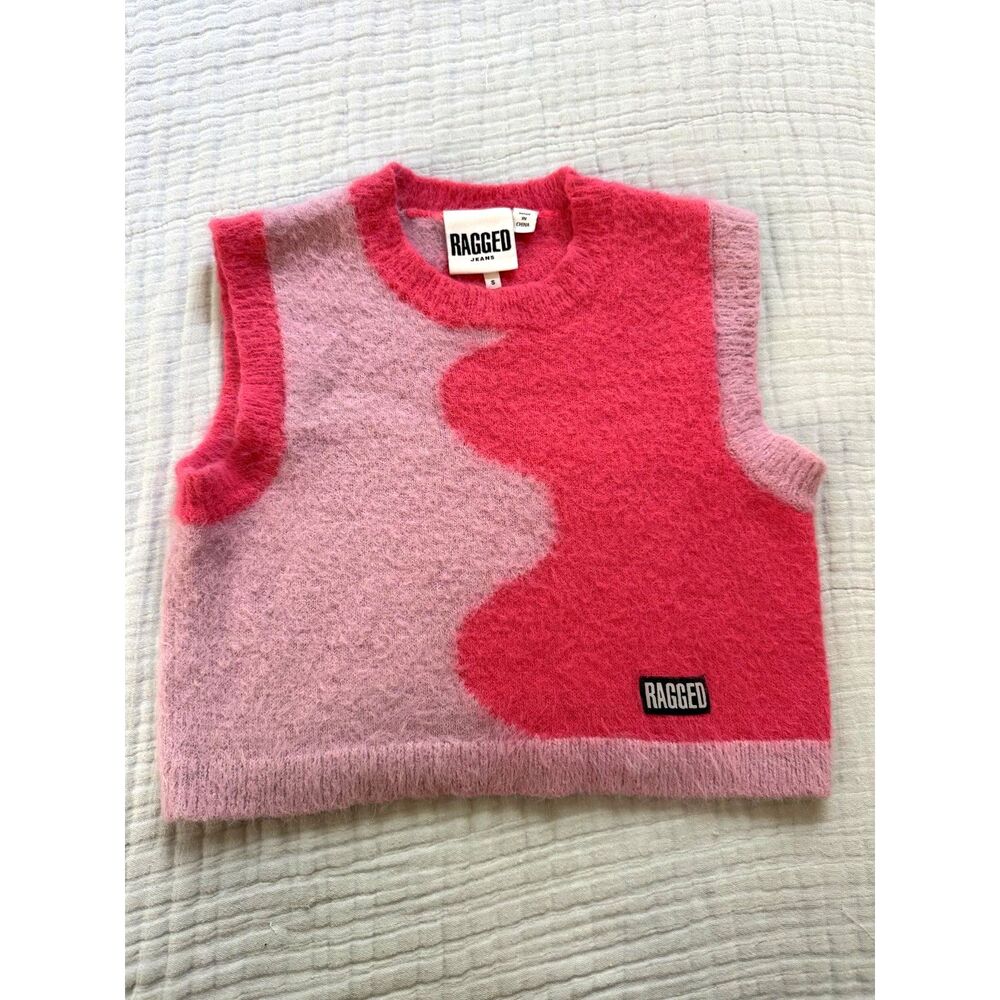 The Ragged Priest Sweater Vest Pink Purple size S